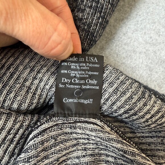 Vena Cava Womens Tank Midi Dress Blue White Ribbed V- Neck Tie Waist Size XS (?) - Picture 6 of 16